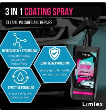 Coating Spray and Foam Car Cleaner 200ml (Combo)